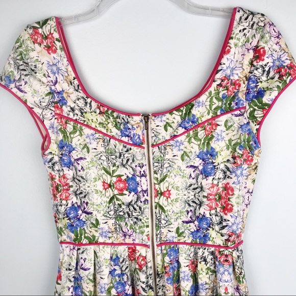 Vintage Made For Impulse Floral Empire Dress ✨Sz M - Picture 8 of 9